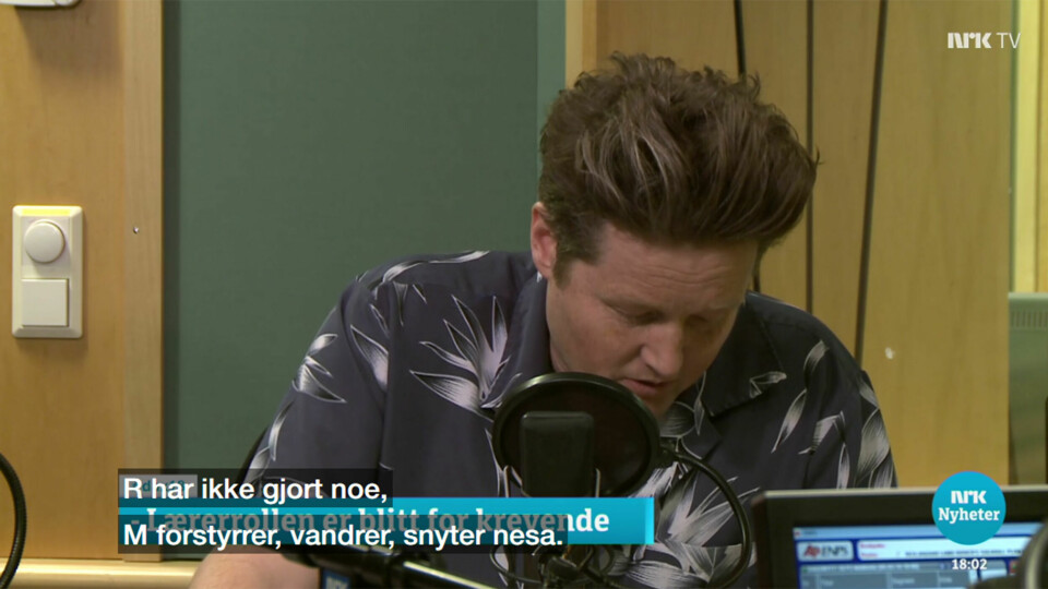 Simon Malkenes på Dagsnytt 18 på NRK2 5. mars i år. Simon Malkenes på Dagsnytt 18 på NRK2 5. mars i år.