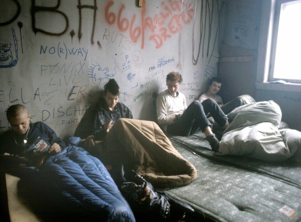 1981: Ungdomsgruppa «Ung-mob» okkuperte Skippergata 6–8. FOTO: LARS GRØNSETH/NTB SCANPIX