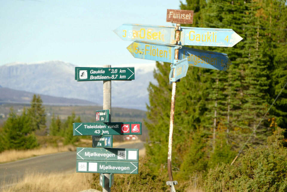 Sykkelrutene på Golsfjellet meget godt merket. Sykkelrutene på Golsfjellet meget godt merket.