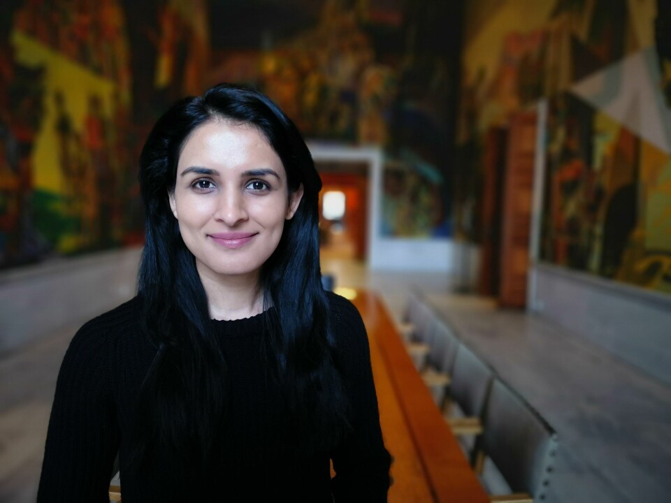 Ordførerkandidat for Høyre, Saida Begum, vil gjerne vise Trygve Slagsvold Vedum rundt i Oslo. Saida Begum, ordførerkandidat for Høyre