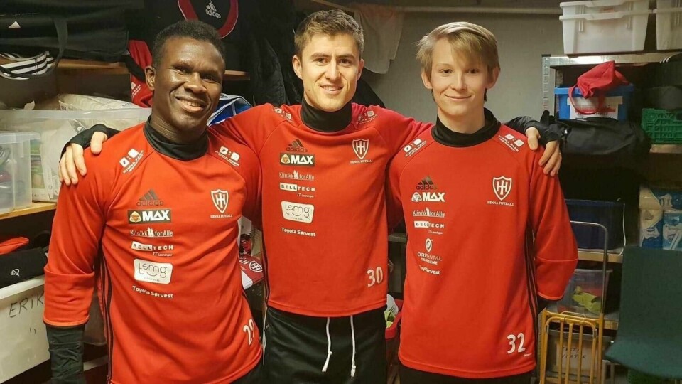 Hinna har fått solide forsterkninger i Makhtar Thioune, Alf Jakob Aano og Nicolai Lyngnes Ramsland. Foto: Hinna FK