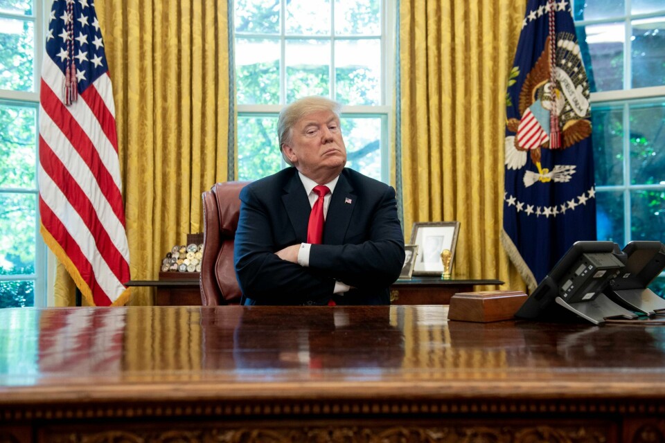 Donald Trump har ikke vært på plass bak pulten før 10.45 en eneste gang i 2019.