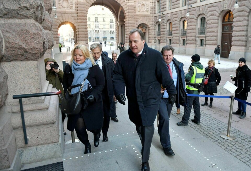 FORRIGE UKE: Stefan Löfven ble valgt til statsminister i Sverige, men må regjere på et klart mer borgerlig program. Har sosialdemokratene utspilt sin historiske rolle, spør Andrew P. Kroglund. FOTO: ANDERS WIKLUND/NTB SCANPIX