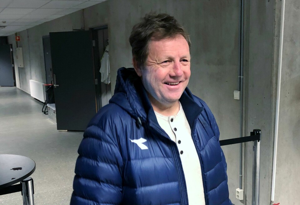 Bjarne Berntsen gliste fra øre til øre etter brakseieren over Sola fredag. Ikke fordi resultatet ble hva det ble, men fordi det Viking holdt på med var et speilbilde på det han har sett på trening. FOTO: ESPEN IVERSEN Bjarne Berntsen gliste fra øre til øre etter brakseieren over Sola fredag. Ikke fordi resultatet ble hva det ble, men fordi det Viking holdt på med var et speilbilde på det han har sett på trening. FOTO: ESPEN IVERSEN