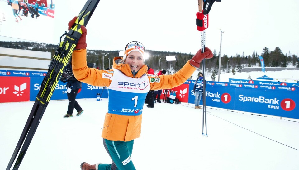 Therese Johaug etter NM-gullet i Meråker.