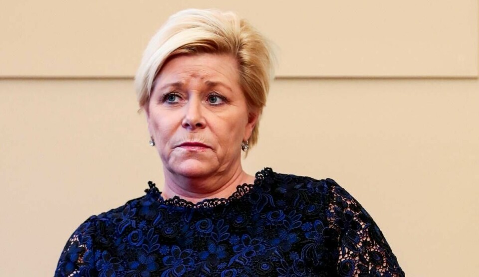 Finansminister Siv Jensen.