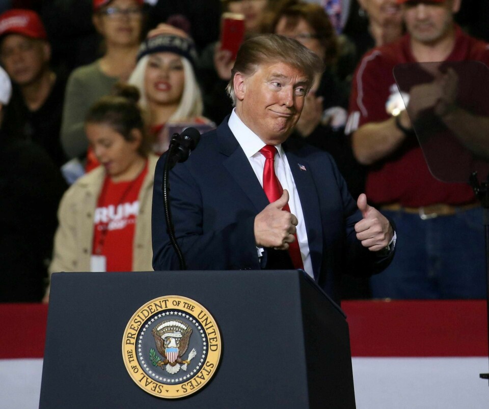 MAGA: Donald Trump er en mester i å spille på forestillingen om mannen som ingen trenger i sin politiske retorikk. FOTO: LEAH MILLIS/NTB SCANPIX