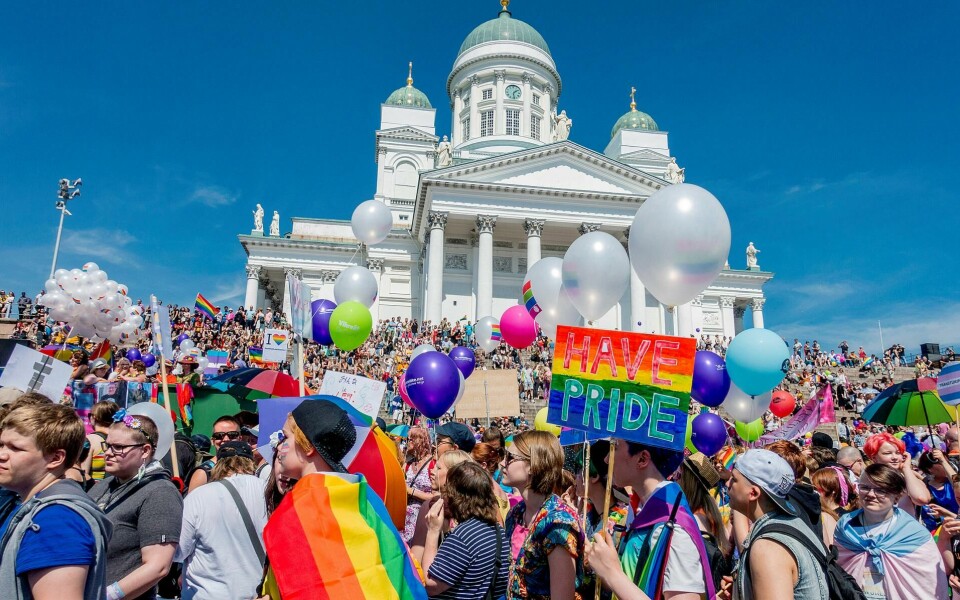 I 2019 skårer Helsinki høyt innenfor bærekraft, tilgjengelighet, digitalisering, kulturarv og kreativitet. Her fra Gay Pride i 2016, med byens domkirke i bakgrunnen. FOTO: JENS SØLVBERG/NTB SCANPIX I 2019 skårer Helsinki høyt innenfor bærekraft, tilgjengelighet, digitalisering, kulturarv og kreativitet. Her fra Gay Pride i 2016, med byens domkirke i bakgrunnen. FOTO: JENS SØLVBERG/NTB SCANPIX