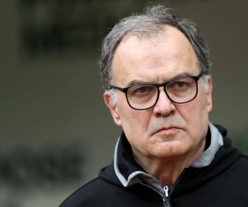 Leeds-trener og fotballspionringleder Marcelo Bielsa mente først at han ikke hadde gjort noe som helst galt, men har til sist beklaget at han sendte en videoanalytiker for å sjekke Derby Countys treningsanlegg i januar. FOTO: NTB SCANPIX