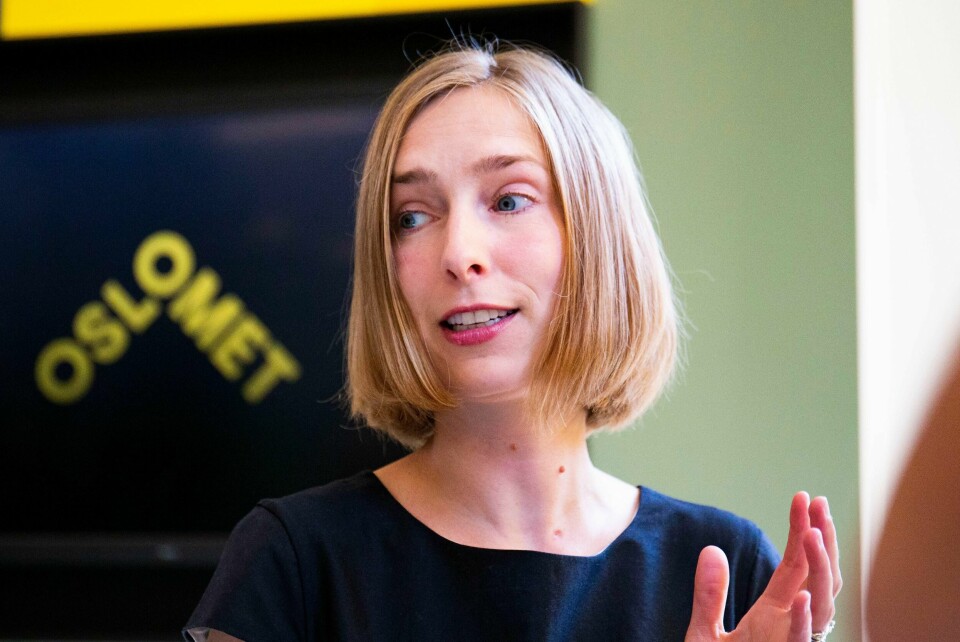 Oslo 20180719.
Forsknings- og høyere utdanningsminister Iselin Nybø etter at hun presenterte det rekordhøye opptaket til høyere utdanning
Foto: Fredrik Hagen / NTB scanpix