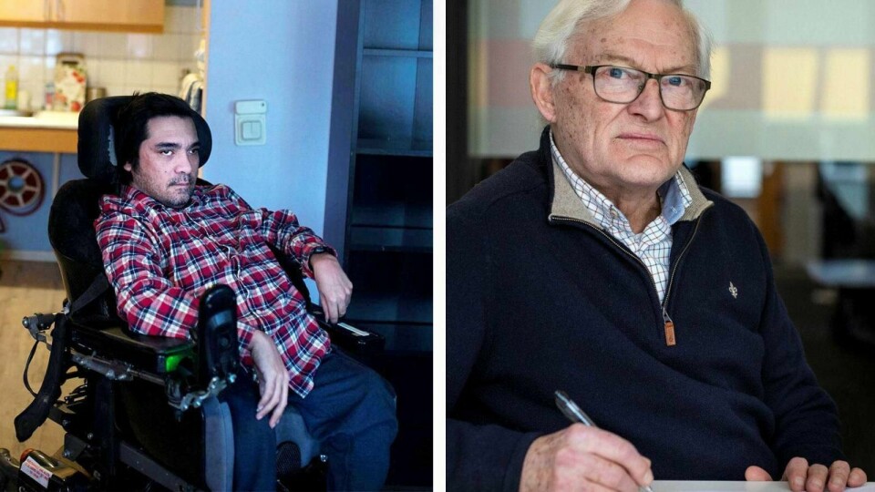 Kristoffer Væhle Rodriguez (42, til venstre) og Odd Andersens psykisk syker dastter er blant osloborgerne som har opplevd at kommunen over natten har doblet husleia deres.