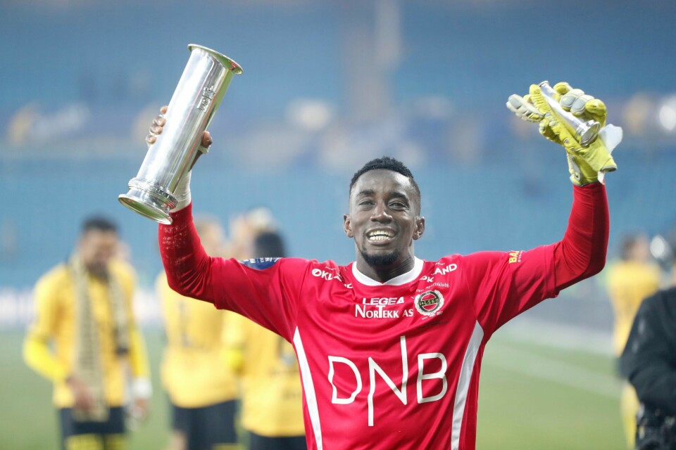 Tidligere Lillestrøm-keeper Arnold Origi har signert for finske HIFK, som trenes av Tor Thodesen. Her fra cupgullet i 2017.