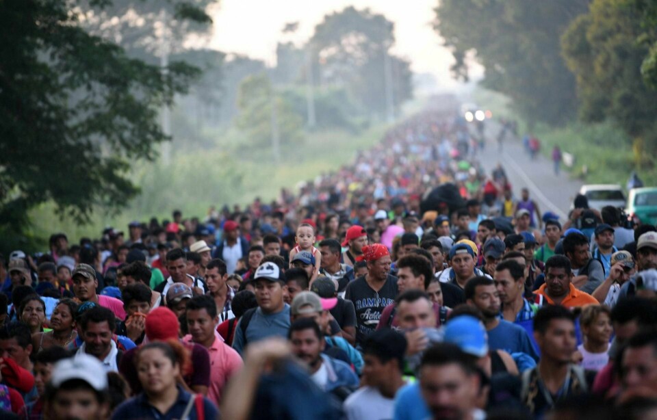 Flere tusen mennesker gikk i oktober i fjor nordover fra Honduras mot USA i en av flere såkalte migrantkaravaner. Også i år har migranter fra Honduras, Guatemala og El Salvador lagt ut på ferden nordover.