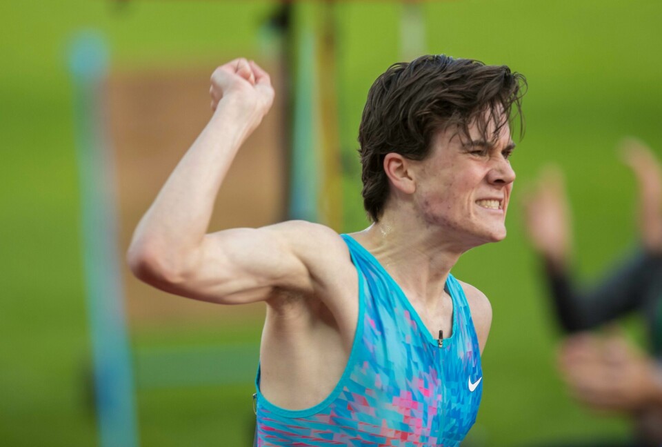 Jakob Ingebrigtsen, her under Bislett Games i juni, er finaleklar i Italia. Foto: Vidar Ruud / NTB scanpix