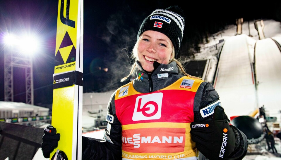 Maren Lundby rundet søndag av en glimrende sesong med sin 12. verdenscupseier for sesongen.