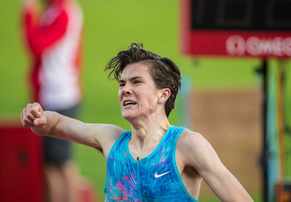 Jakob Ingebrigtsen, her under Bislett Games i juni, er finaleklar i Italia. Foto: Vidar Ruud / NTB scanpix