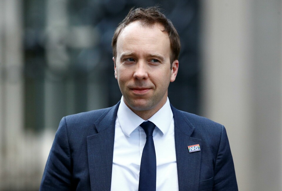 Britain's Secretary of State for Health Matt Hancock is seen outside Downing Street in London, Britain March 14, 2019. REUTERS/Henry Nicholls Britain's Secretary of State for Health Matt Hancock is seen outside Downing Street in London, Britain March 14, 2019. REUTERS/Henry Nicholls
