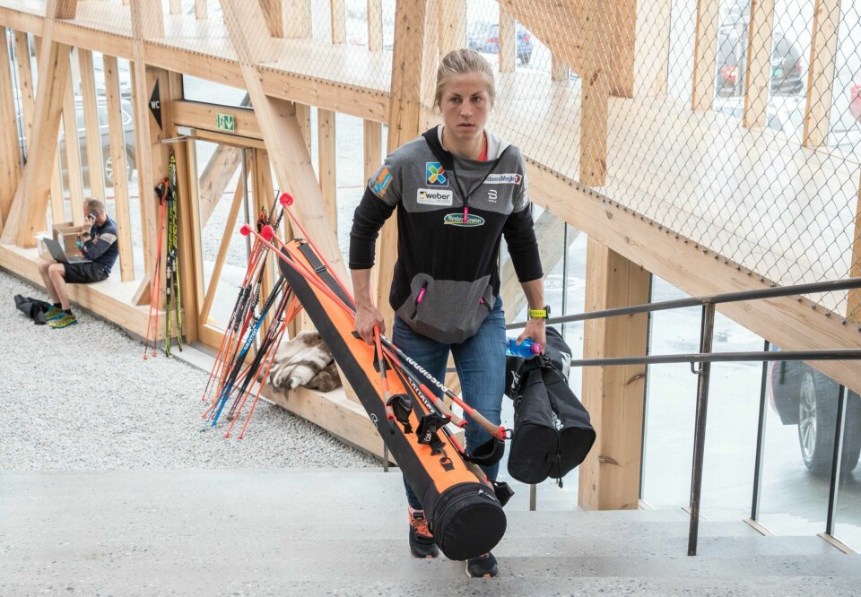 Astrid Uhrenholdt Jacobsen på Sognefjellhytta i sommer.