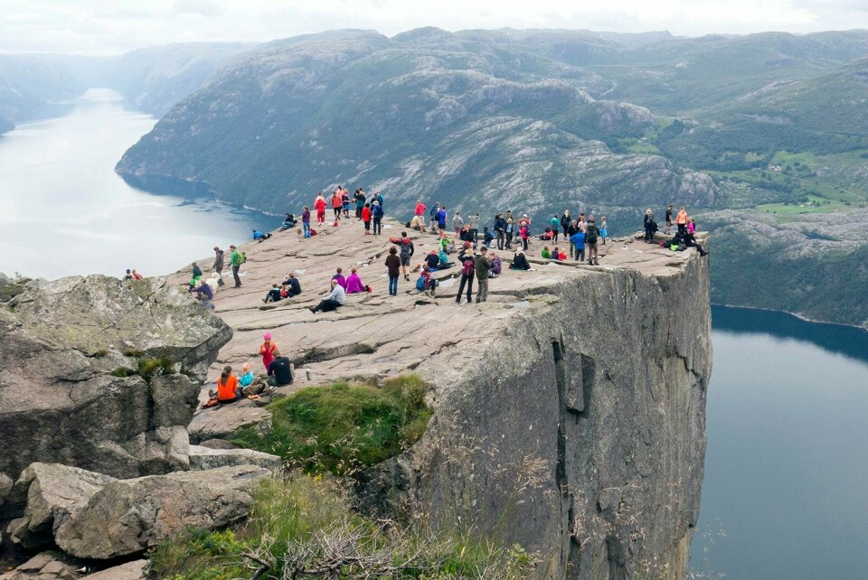 Preikestolen blir ikke med til Nye Sandnes, men ender derimot opp under Strand kommune. Foto: Paul Kleiven / NTB scanpix
