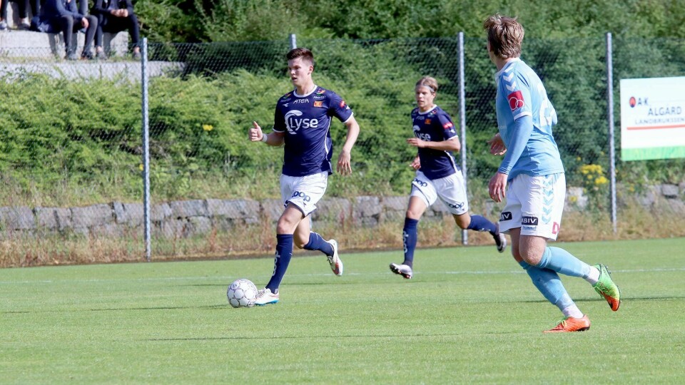 Stian Michalsen gikk av i pausen i reservederbyet mot Sandnes Ulf tidligere i uken, men fortsetter nå ut sesongen i svenske Ljungskile sammen med Aniekpeno Udo. Foto: Pål Karstensen