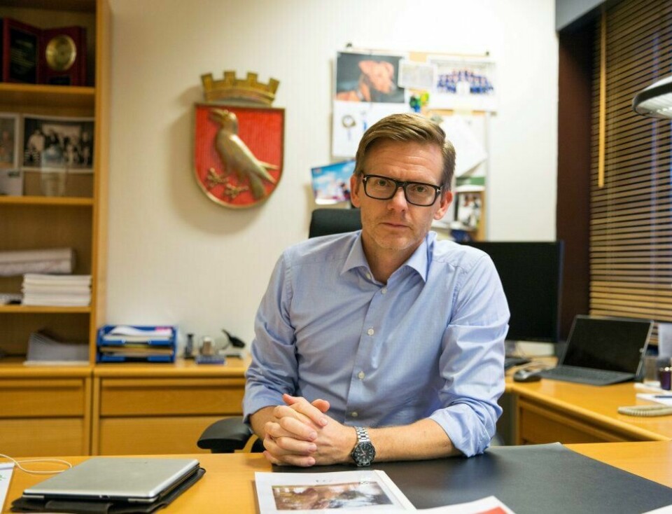 RUNDREISE: Tage Pettersen (H) har vært på en rundreise i Østfold for å møte næringsledere og gründere. Han er fornøyd med tilveksten på mer enn tre prosent i antall nye foretak fra 2. kvartal 2016 til samme tidspunkt i 2017.