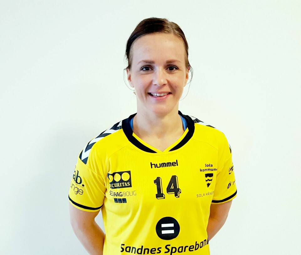 Marianne Klepp Andersen har vært i Sola siden hun var seks år gammel, og spilte på A-laget siden 2005. Onsdag går hun løs på en ny sesong, da Sola gjester Stavanger i cupen. Foto: Sola håndball