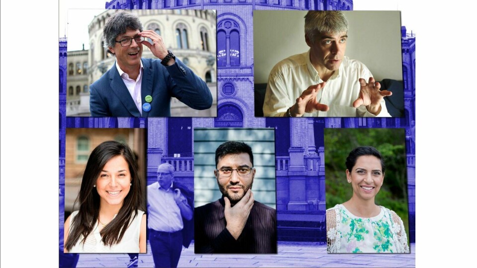 HVEM SKAL INN: Per Espen Stoknes (MDG), Petter Eide (SV), Zaineb Al-Samarai (Ap), Mazyar Keshvari (Frp) eller Aisha Naz Bhatti (Sp)?
