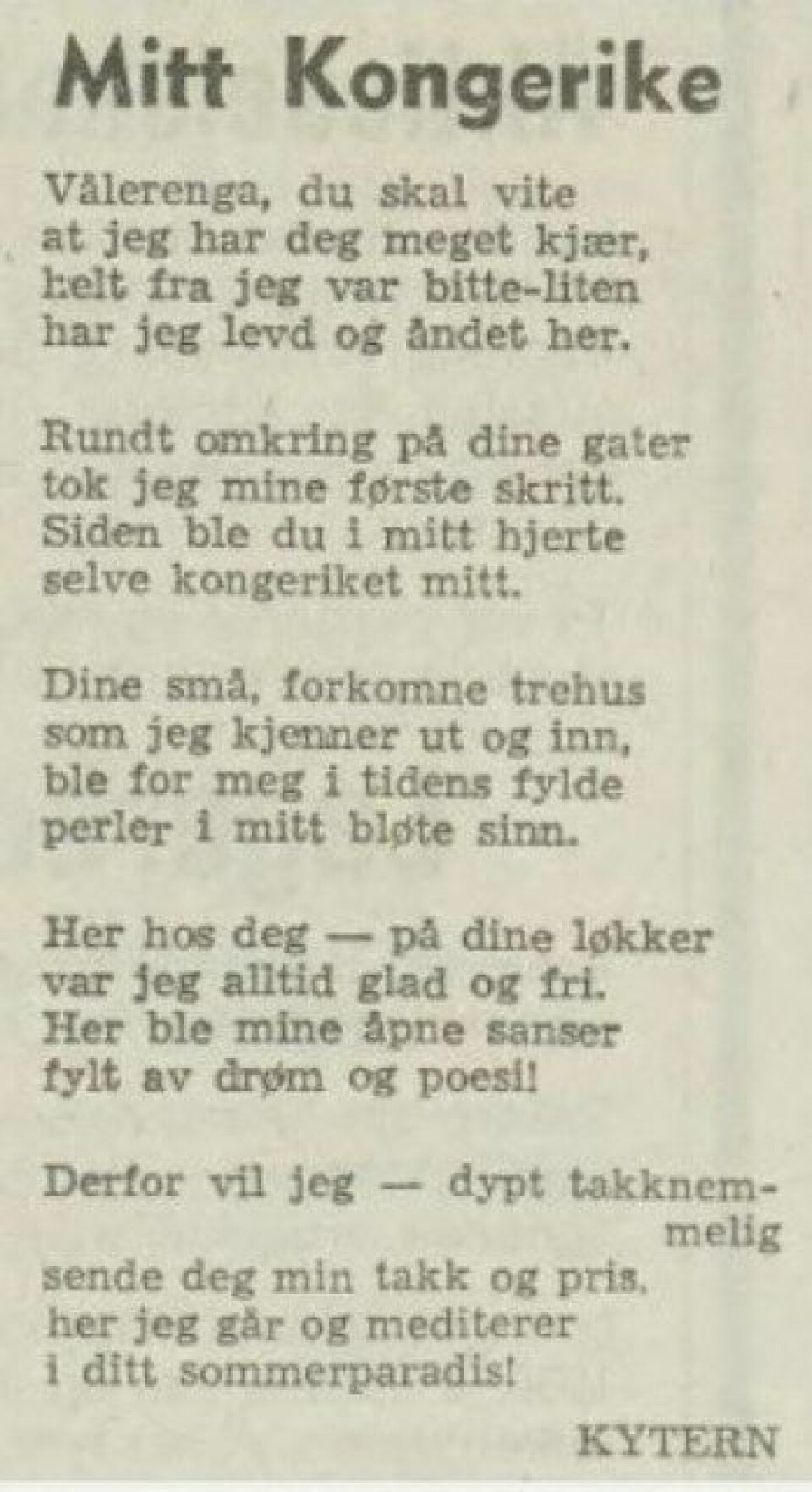 Mitt kongerike ###