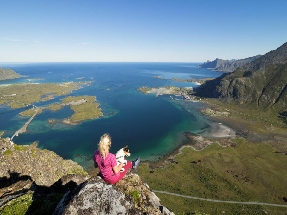 Vill utsikt fra Volandstind i Flakstad! Vill utsikt fra Volandstind i Flakstad!