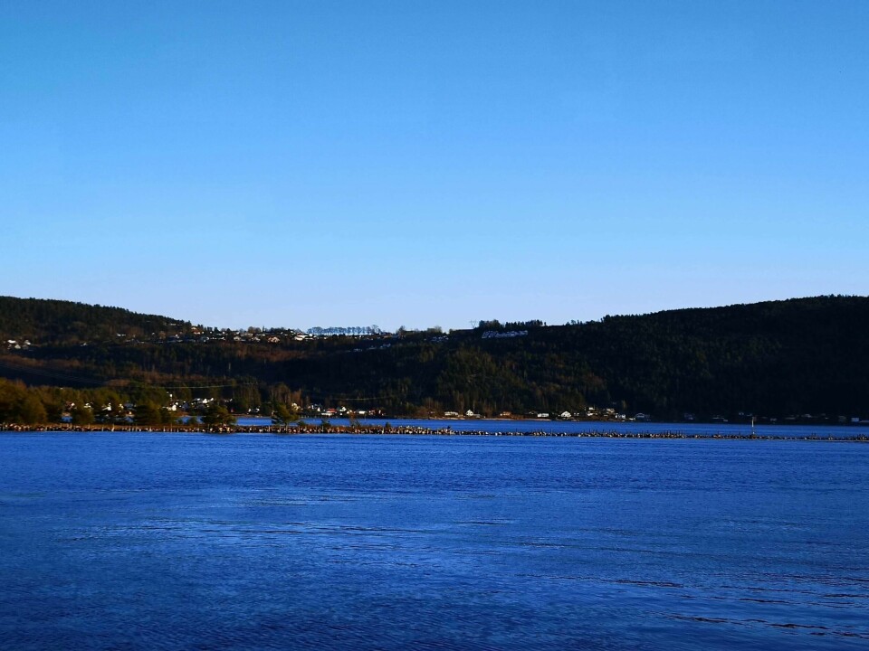 Verket-halvøya sett fra Svelvik-siden.