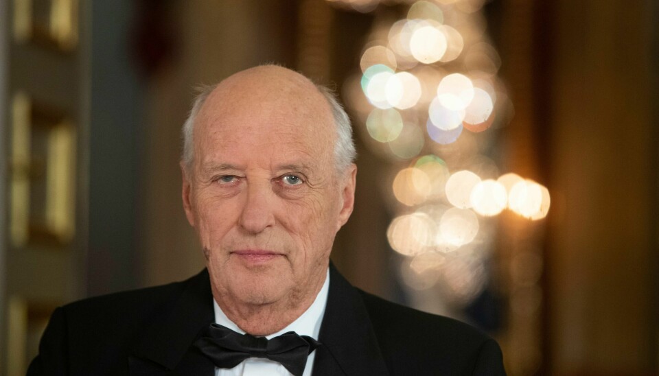 Kong Harald fotografert i forbindelse med at han holdt sin nyttårstale.