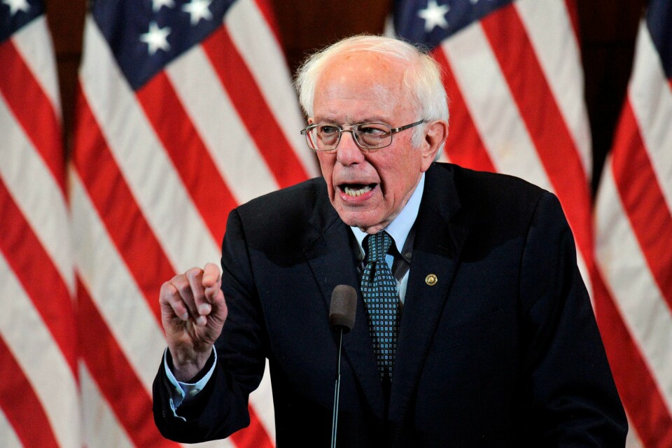 US Presidential Candidate and US Senator Bernie Sanders gives his response to US President Donald Trump's State of the Union speech to a room of supporters at the Currier Museum of Art Auditorium in Manchester, New Hampshire on February 4, 2020. - Democratic White House candidate Pete Buttigieg seized a shock lead in the chaotic Iowa caucuses, closely trailed by leftist senator Bernie Sanders, according to partial returns released on Tuesday after an embarrassing delay in reporting the results. (Photo by Joseph Prezioso / AFP) US Presidential Candidate and US Senator Bernie Sanders gives his response to US President Donald Trump's State of the Union speech to a room of supporters at the Currier Museum of Art Auditorium in Manchester, New Hampshire on February 4, 2020. - Democratic White House candidate Pete Buttigieg seized a shock lead in the chaotic Iowa caucuses, closely trailed by leftist senator Bernie Sanders, according to partial returns released on Tuesday after an embarrassing delay in reporting the results. (Photo by Joseph Prezioso / AFP)