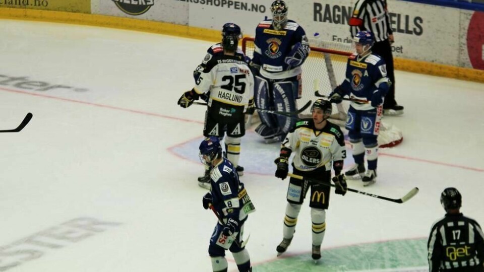 Her fra et tidligere oppgjør mellom lagene. Foto: Kristoffer Knutsen