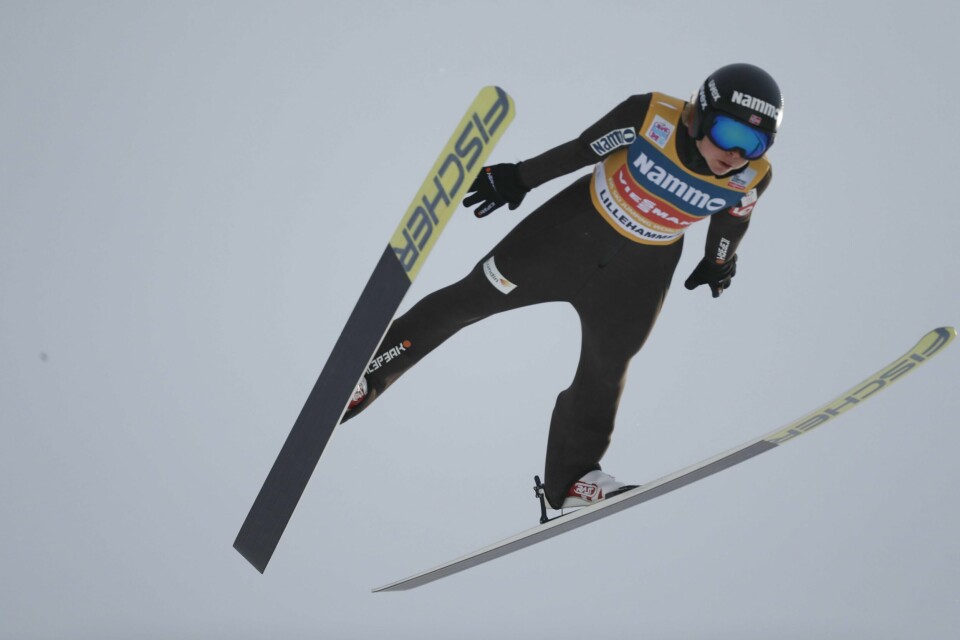 Maren Lundby slo tilbake med beste hopp i begge omganger. Bildet er fra et tidligere renn.