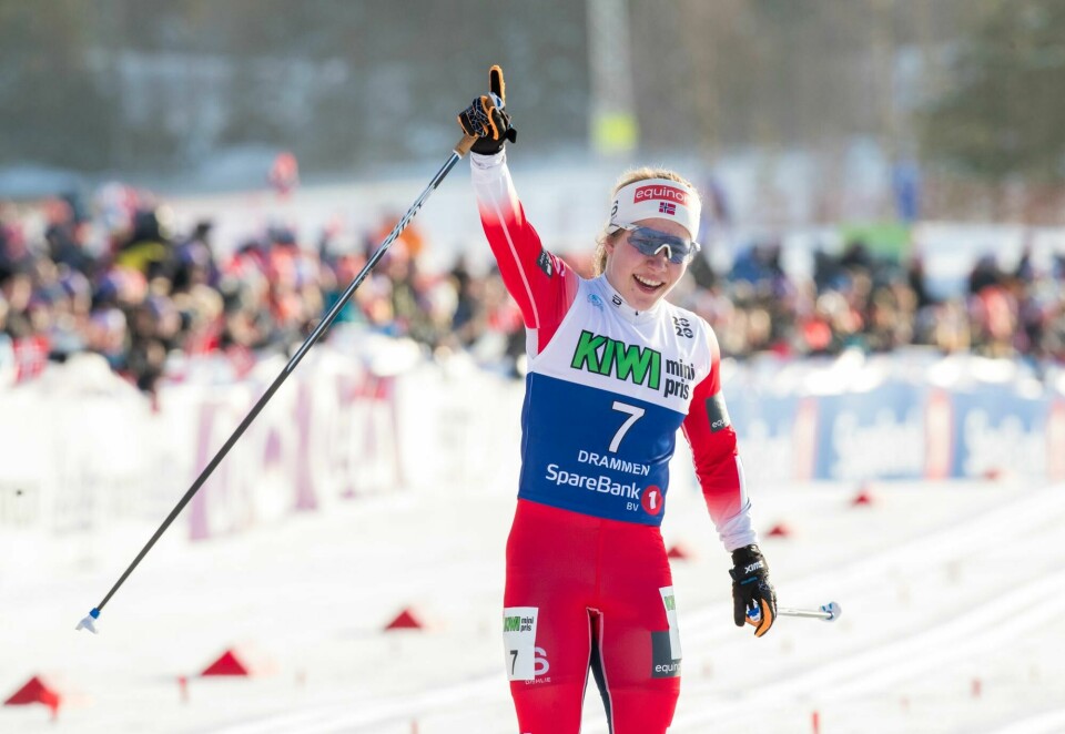 Helene Marie Fossesholm gikk inn til bronse lørdag. Konnerud 20200201. Marie Helene Fosseholm under 15 km klassisk på ski på Konnerud.Foto: Terje Pedersen / NTB scanpix