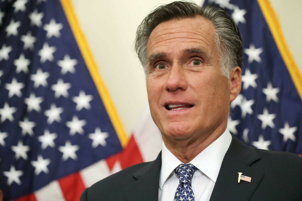 WASHINGTON, DC - MAY 08: Sen. Mitt Romney (R-UT) talks about the proposed Tobacco To 21 legislation during a news conference at the U.S. Capitol May 08, 2019 in Washington, DC. The legislation would raise the age to 21 for anyone to buy tobacco and e-cigarette products across the country. Chip Somodevilla/Getty Images/AFP== FOR NEWSPAPERS, INTERNET, TELCOS & TELEVISION USE ONLY == WASHINGTON, DC - MAY 08: Sen. Mitt Romney (R-UT) talks about the proposed Tobacco To 21 legislation during a news conference at the U.S. Capitol May 08, 2019 in Washington, DC. The legislation would raise the age to 21 for anyone to buy tobacco and e-cigarette products across the country. Chip Somodevilla/Getty Images/AFP== FOR NEWSPAPERS, INTERNET, TELCOS & TELEVISION USE ONLY ==