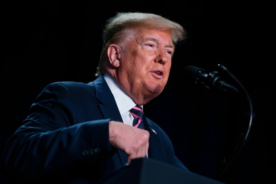 President Donald Trump, her under National Prayer Breakfast i Washington torsdag