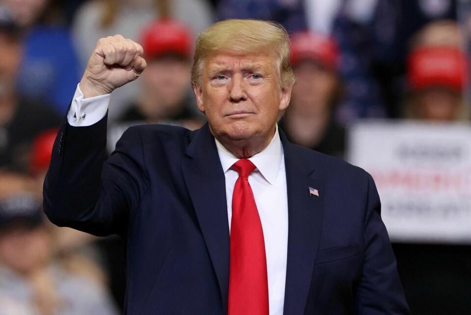 FILE PHOTO: U.S. President Donald Trump rallies with supporters in Des Moines, Iowa, U.S. January 30, 2020. Liberal super PAC Priorities USA said it has raised $111 million to defeat his candidacy. REUTERS/Jonathan Ernst/File Photo