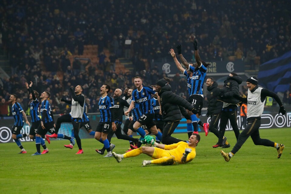 Ved kampslutt var det Inter-spillerne som kunne juble.