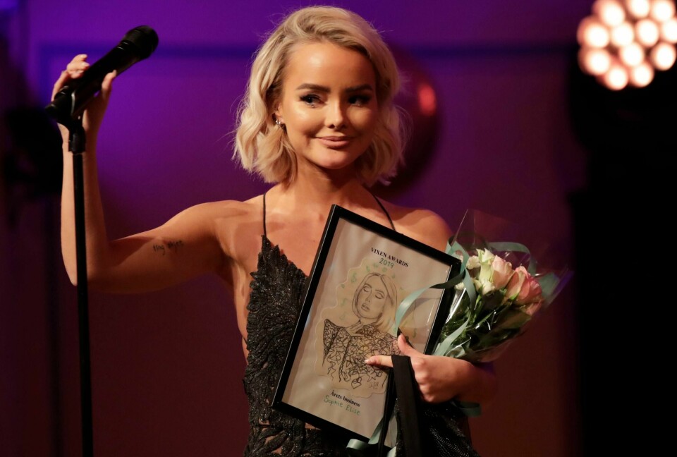 Sophie Elise er en prisbelønt influenser. Betegnelsen har ingen ting med influensa å gjøre. Foto: Vidar Ruud/NTB scanpix
