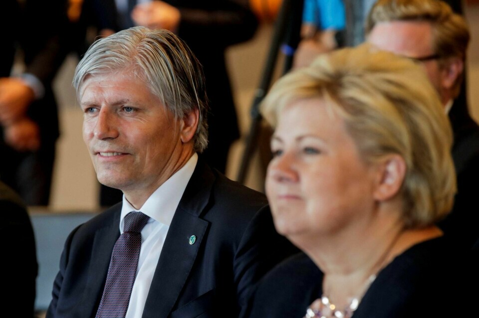 Ola Elvestuen mens han ennå var statsråd i Erna Solbergs regjering. Foto: Vidar Ruud