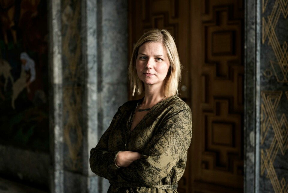Finanspolitisk talsperson i Venstre og tidligere miljøbyråd i Oslo, Guri Melby, mener Oslos klimamål er urealistiske, og anklager byrådet for å prøve å legge skylda over på staten for at de ikke når sine klimamål. Oslo Venstres Guri Melby under framlegging av Oslobudsjettet for 2017. Foto: John Trygve Tollefsen