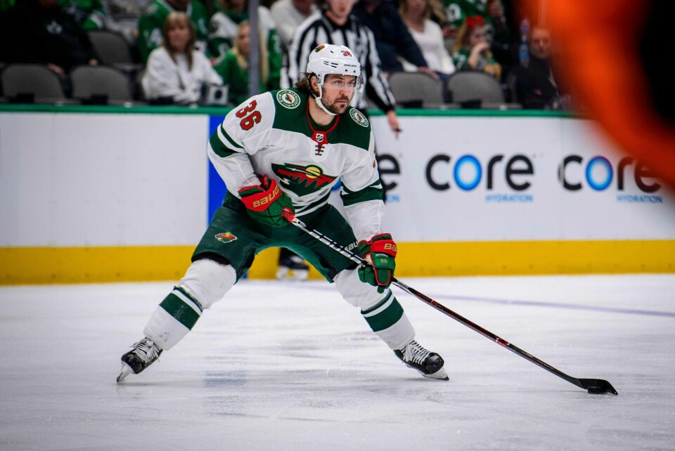 Mats Zuccarello i aksjon for Wild.