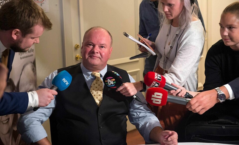 Trym H. Aafløy i Folkeaksjonen nei til mer bompenger på valgvaken i Bergen under kommunevalget i fjor høst. En ny måling for Bergens Tidende viser at svært mange velgere har forlatt partiet siden den gang.