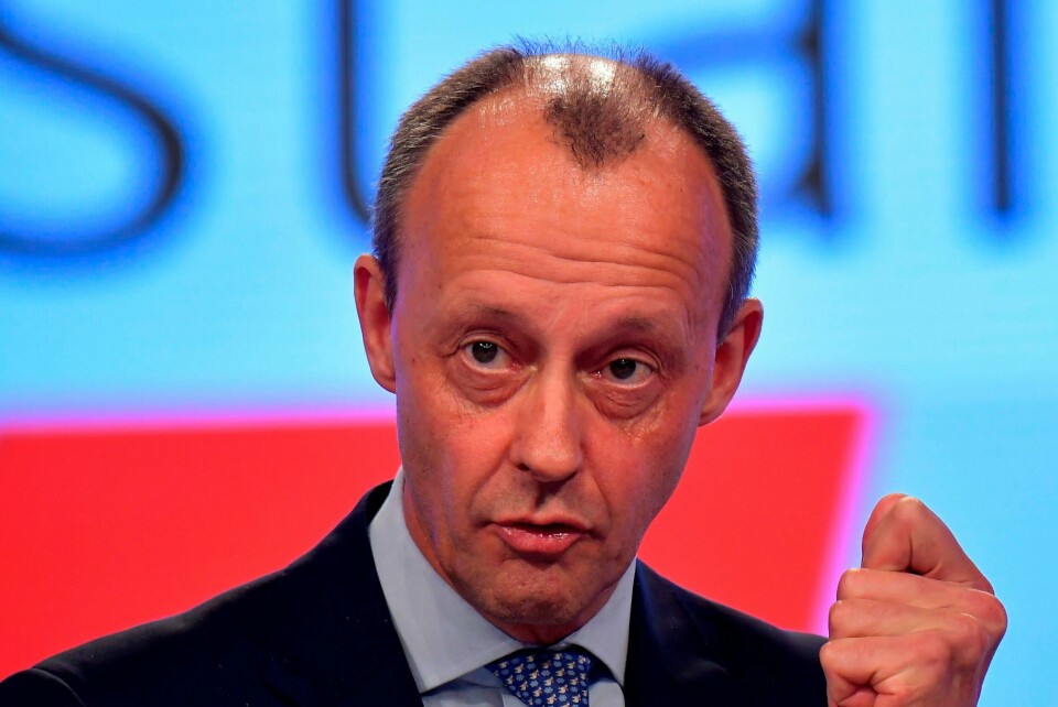 (FILES) In this file photo taken on November 22, 2019 Friedrich Merz, politician of Germany's conservative Christian Democratic Union (CDU), gives a speech during the party's annual congress in Leipzig, eastern Germany. - The race to succeed Angela Merkel as Germany's chancellor contiunues after her protegee Annegret Kramp-Karrenbauer threw in the towel as leader of the centre-right CDU party. Friedrich Merz will run for the leadership of the Christian Democratic Union (CDU) acording to News agency DPA quoting sources close to him on Febuary 12, 2020. (Photo by Tobias SCHWARZ / AFP) (FILES) In this file photo taken on November 22, 2019 Friedrich Merz, politician of Germany's conservative Christian Democratic Union (CDU), gives a speech during the party's annual congress in Leipzig, eastern Germany. - The race to succeed Angela Merkel as Germany's chancellor contiunues after her protegee Annegret Kramp-Karrenbauer threw in the towel as leader of the centre-right CDU party. Friedrich Merz will run for the leadership of the Christian Democratic Union (CDU) acording to News agency DPA quoting sources close to him on Febuary 12, 2020. (Photo by Tobias SCHWARZ / AFP)