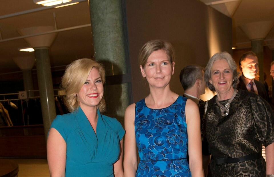 Verken Jette Christensen (36, t.v.) eller Marianne Marthinsen (39) tar gjenvalg til Stortinget. Her fra NHOs årsmiddag i Oslo rådhus i 2015. Foto: Terje Bendiksby/NTB scanpix