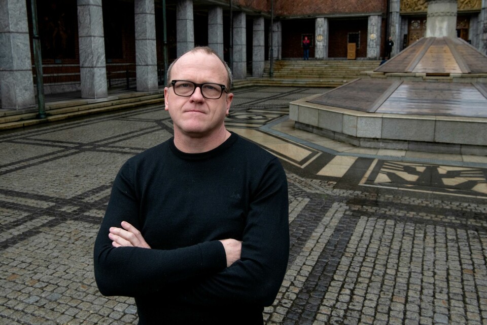 Frode Jacobsen. Politiker (Ap) og leder i Oslo Arbeiderparti. Rådhuset. Frode Jacobsen. Politiker (Ap) og leder i Oslo Arbeiderparti. Rådhuset.