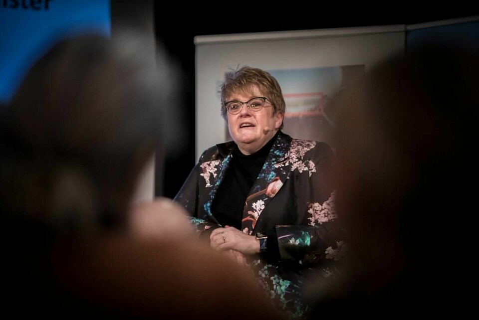 Trine Skei Grande kan bli sittende som Venstre-leder lenger enn hun hadde tenkt. Torsdag besluttet Venstre å utsette sitt landsmøte i april, der en ny leder skulle velges. Foto: NTB scanpix