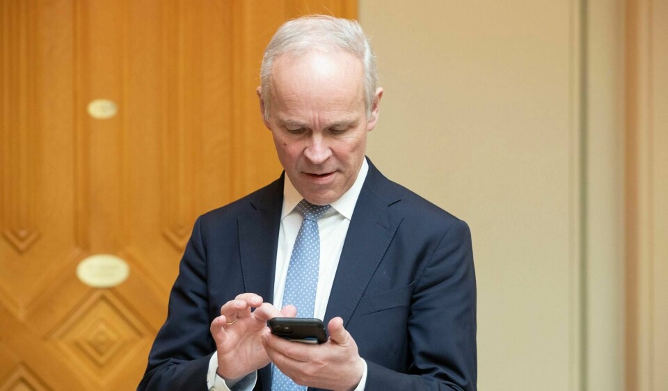 Finansminister Jan Tore Sanner (H) opplyser at kostnadene for krisetiltakene rundt koronautbruddet foreløpig er beregnet til 280 milliarder kroner.