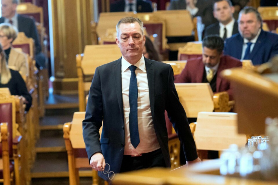 Forsvarsminister Frank Bakke-Jensen (H) i stortingssalen. Foto: Terje Bendiksby / NTB scanpix